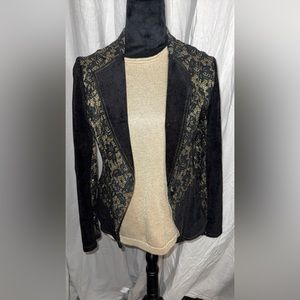 Gold and Black Blazer Set